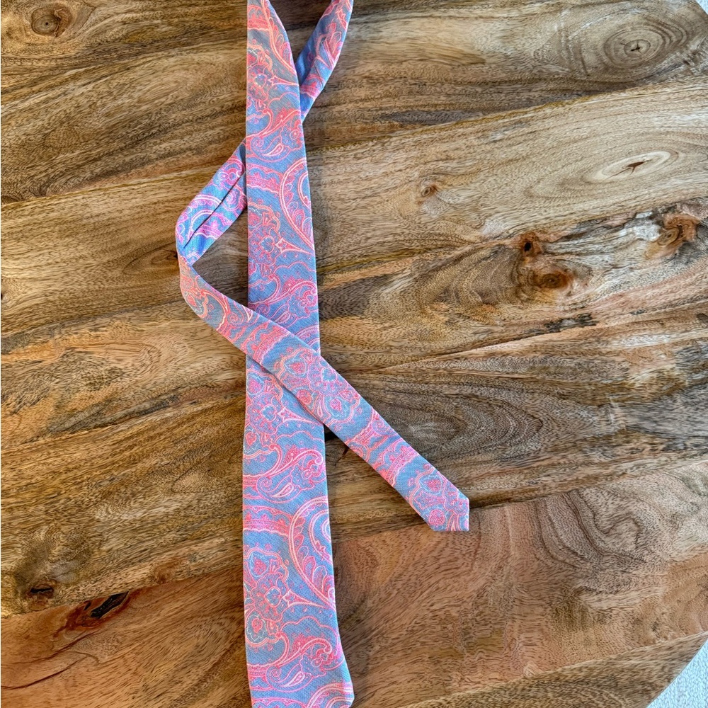Nautica Pink and Blue Paisley Tie